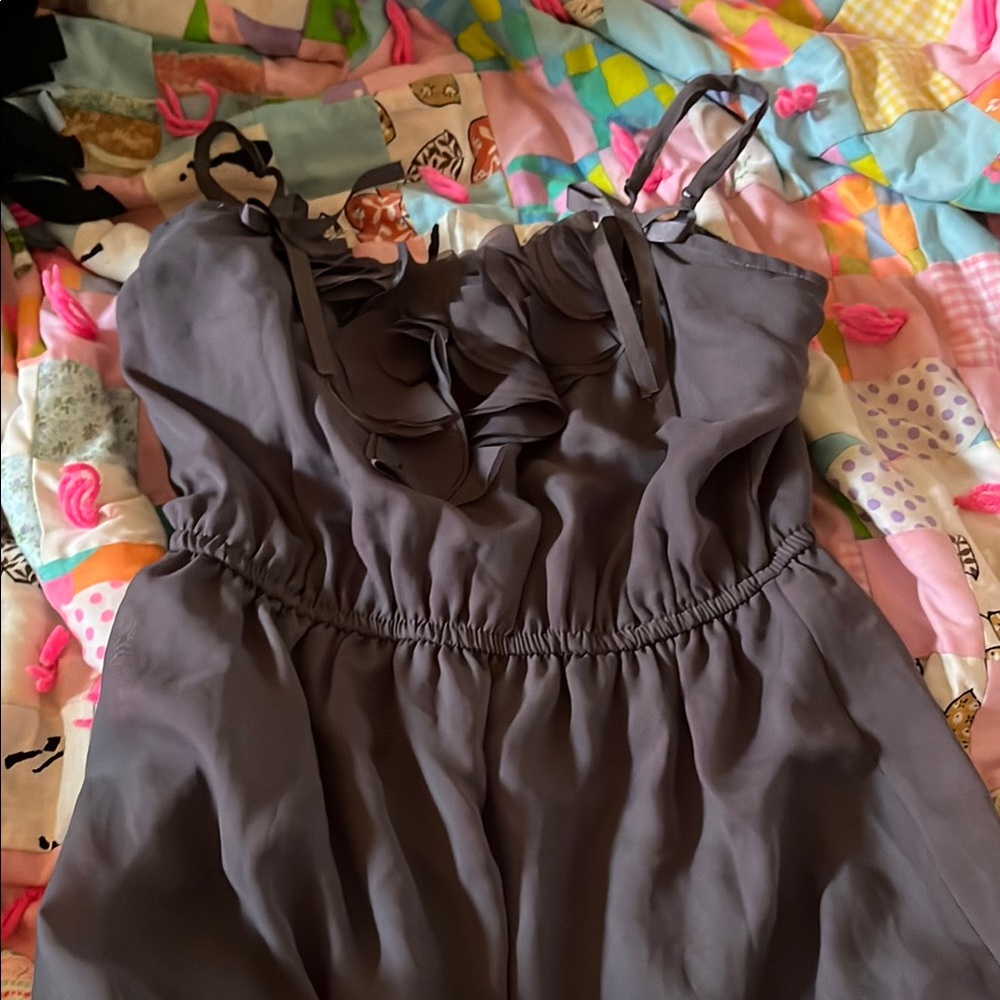 Elegant Gray Sleeveless Dress